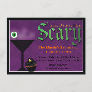 Cartes d'invitation pour une fête d'Halloween 'Man