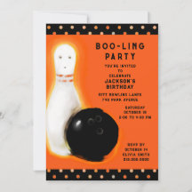 Cartes d'invitation pour une soirée de bowling
