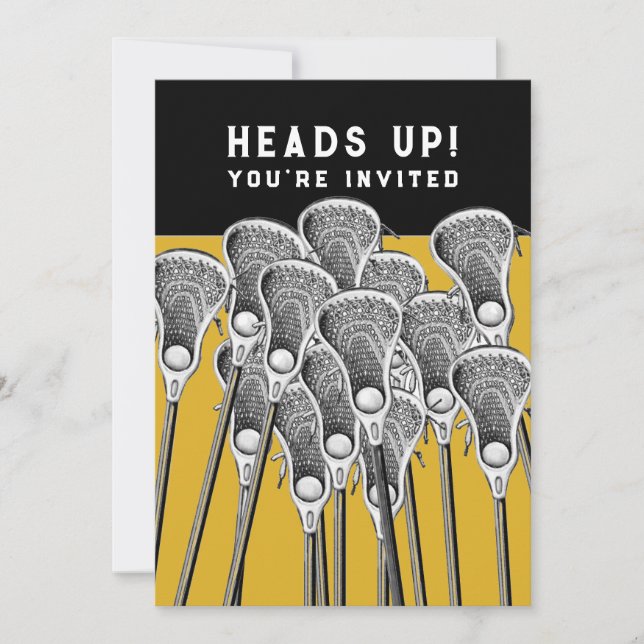 Cartes d'invitation pour une soirée de crosse (Devant)