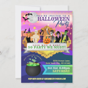 Cartes d'invitation pour une soirée Halloween