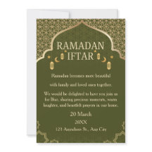 Cartes d'invitation Ramadan Mubarak – Iftar de fam