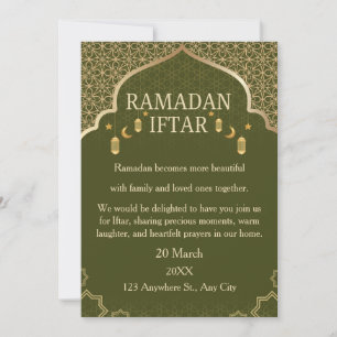 Cartes d'invitation Ramadan Mubarak – Iftar de fam