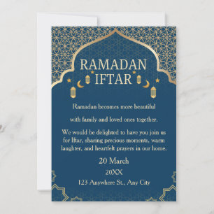 Cartes d'invitation Ramadan Mubarak – Iftar de fam
