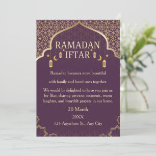 Cartes d'invitation Ramadan Mubarak – Iftar de fam