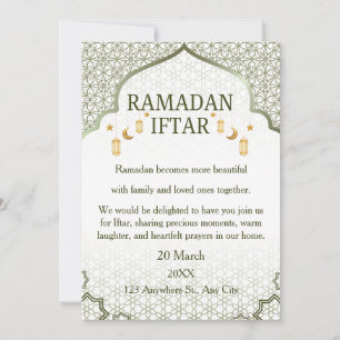Cartes d'invitation Ramadan Mubarak – Iftar de fam