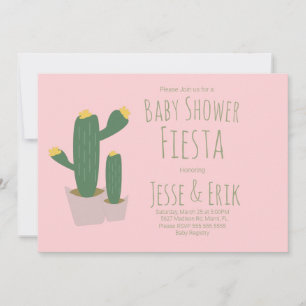 Cartes d'invitation Rose pour Baby Shower Gâteaux 