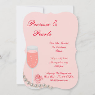 CARTES D'INVITATION ROSE POUR ENTERREMENT DE VIE D
