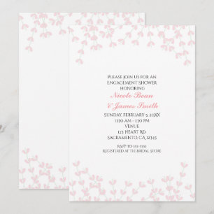 Cartes d'invitation rose rustique vaporeux pour la