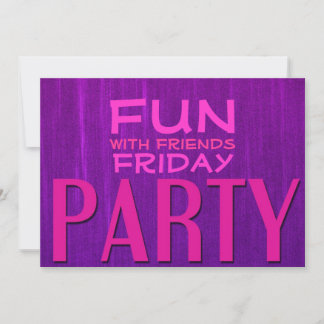 Cartes d'invitation rose violet pour une fête avec