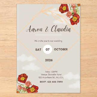 Cartes d'invitation rustiques pour un mariage d'au