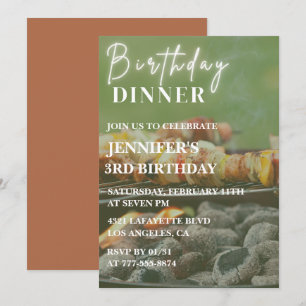 Cartes d'invitation simples pour 3ème anniversaire