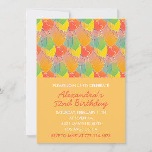Cartes d'invitation simples pour 52ème anniversair