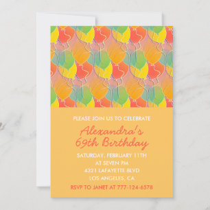 Cartes d'invitation simples pour 69e anniversaire