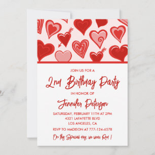 Cartes d'invitation simples pour son 2ème annivers