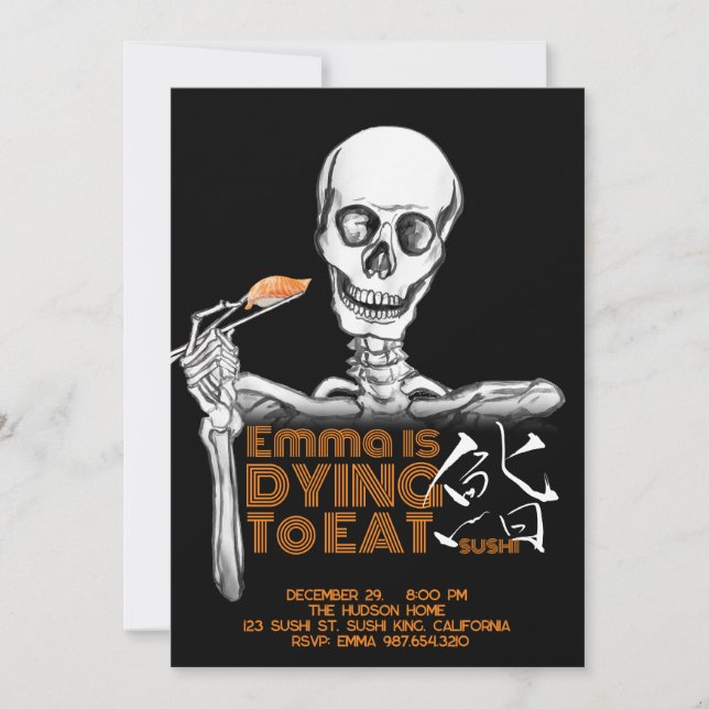 Cartes d'invitation SUSHI (Devant)