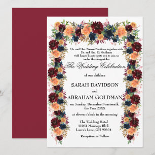 Cartes d'invitation traditionnelles de mariage jui