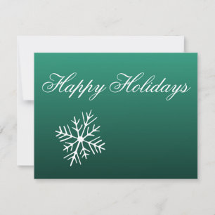 Cartes d'invitation vertes flocons de neige