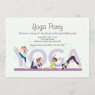 Cartes d'invitation Yoga Girls