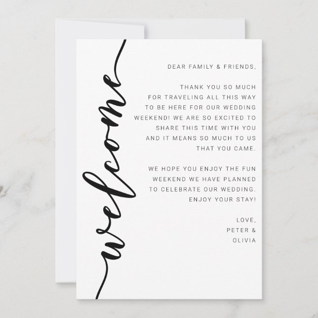 Cartes d'itinéraire du week-end Mariage de bienven (Devant)