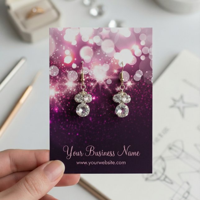 Cartes d'oreille à Parties scintillant violet tend (Créateur téléchargé)