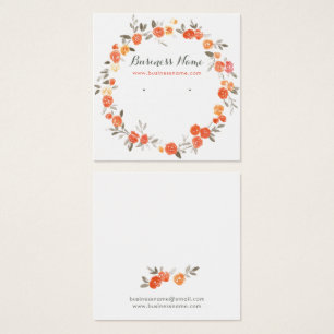 Cartes d'oreille Arrière - plan romantique orange