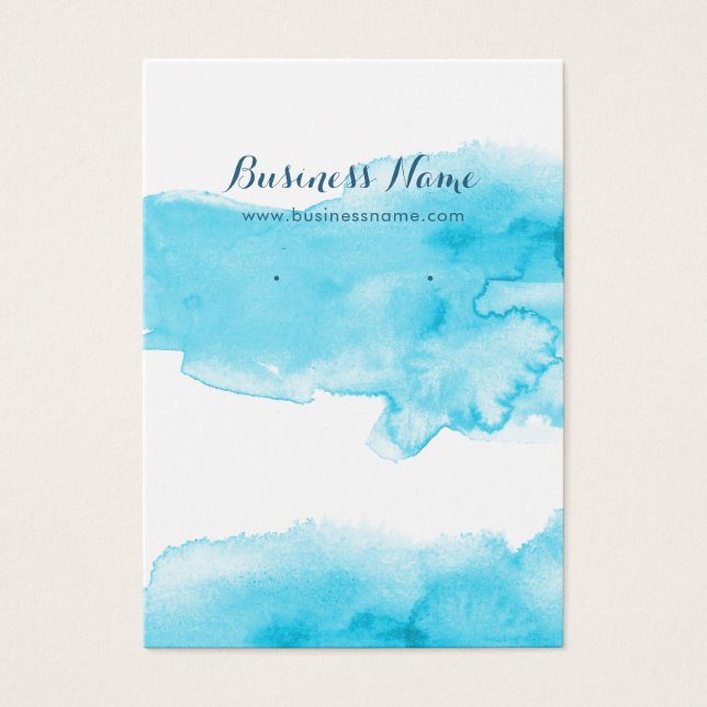 Cartes d'oreille Arrière - plan turquoise Aquarell (Devant)