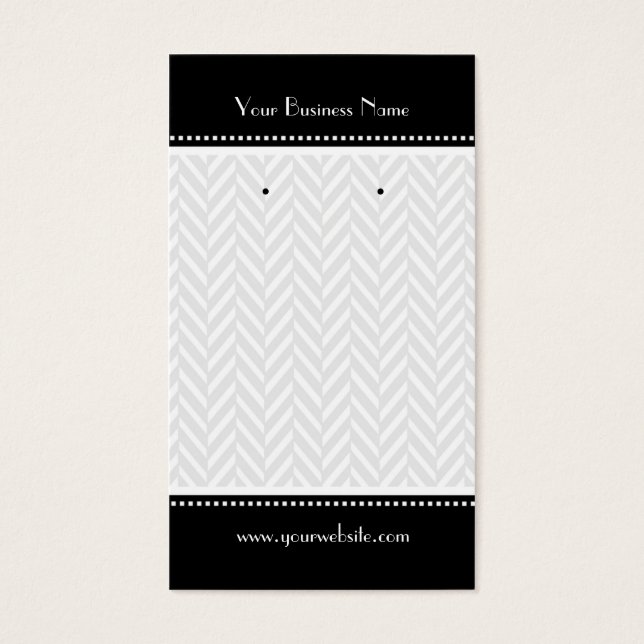 Cartes d'oreille en os de cerf noir et blanc (Devant)