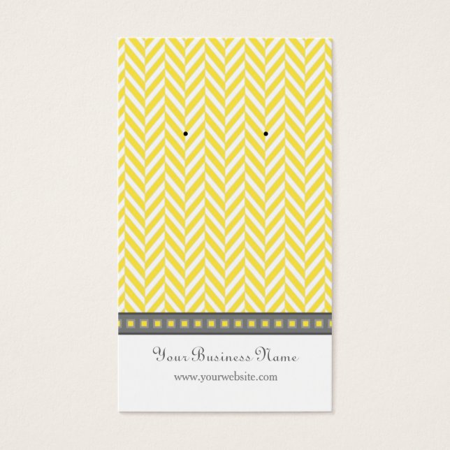 Cartes d'oreille en sanglier jaune et gris (Devant)