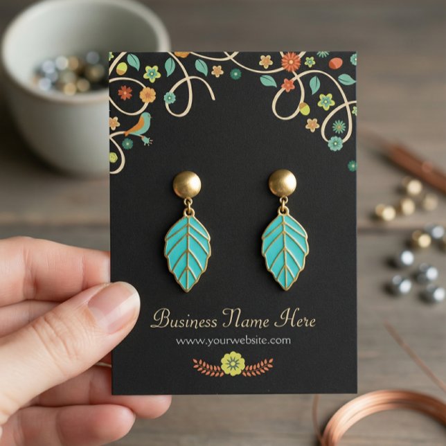 Cartes d'oreille florale foncées (Créateur téléchargé)