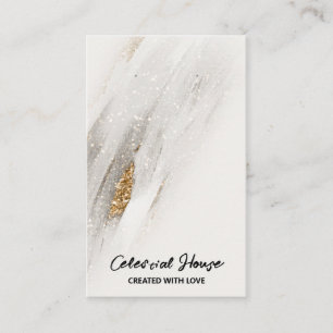 Cartes D'Oreille Gris Et Or Foil Fleck