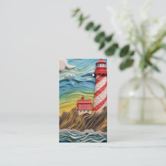 Cartes d'oreille Motif 3D Lighthouse