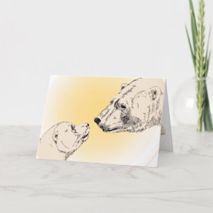 Cartes d'Ours Polaire Cartes d'Art de la fête des 