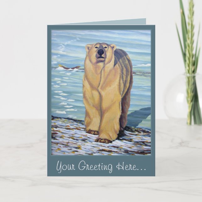 Cartes d'ours polaires Cartes d'art faunique perso (Devant)