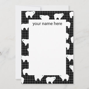 Cartes d'ours polaires personnalisées sur Arrière 