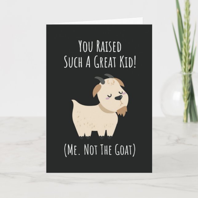 Cartes drôles de chèvre maman pour la mère d'une f (Devant)