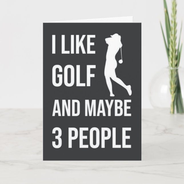 Cartes drôles de golf pour elle femmes journée de  (Devant)