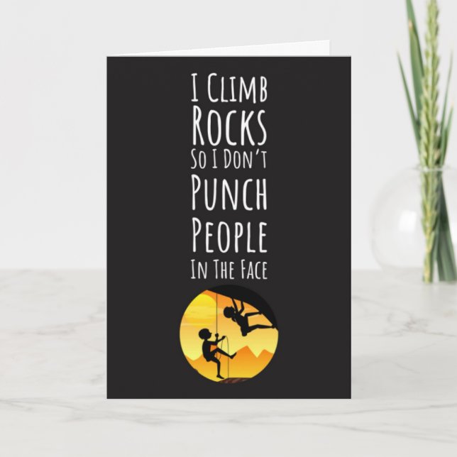 Cartes drôles de grimpe pour grimpeurs de blocs (Devant)