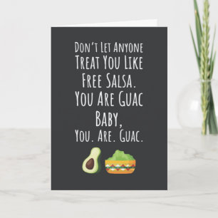 Cartes drôles de guacamole Humour de fruit d'avoca