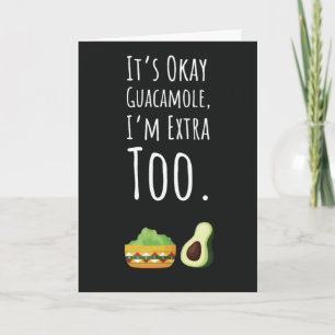 Cartes drôles de guacamole humour guac avocat mign