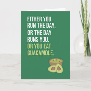 Cartes drôles de guacamole vert mignon Avocat