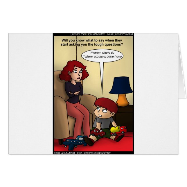 Cartes drôles de mamans Twitter, mugs et cadeaux (Devant horizontal)