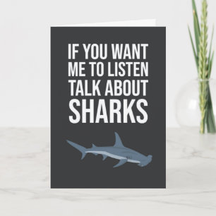 Cartes drôles de requins Amoureux de l'humour océa