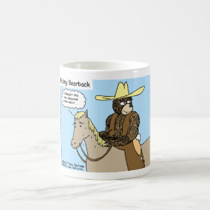 Cartes drôles de Riding Bear Back Mugs T-shirts et