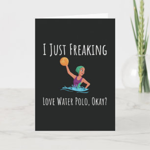 Cartes drôles de water-polo pour elle, joueuse ado