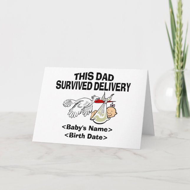 Cartes drôles personnalisées de faire-part de bébé (Devant)