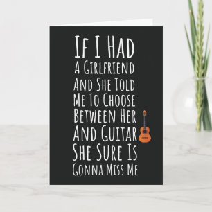 Cartes Drôles Pour Hommes Joueurs de Guitare Homme