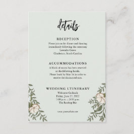 Cartes du boîtier du Faire-part de mariage à fleur