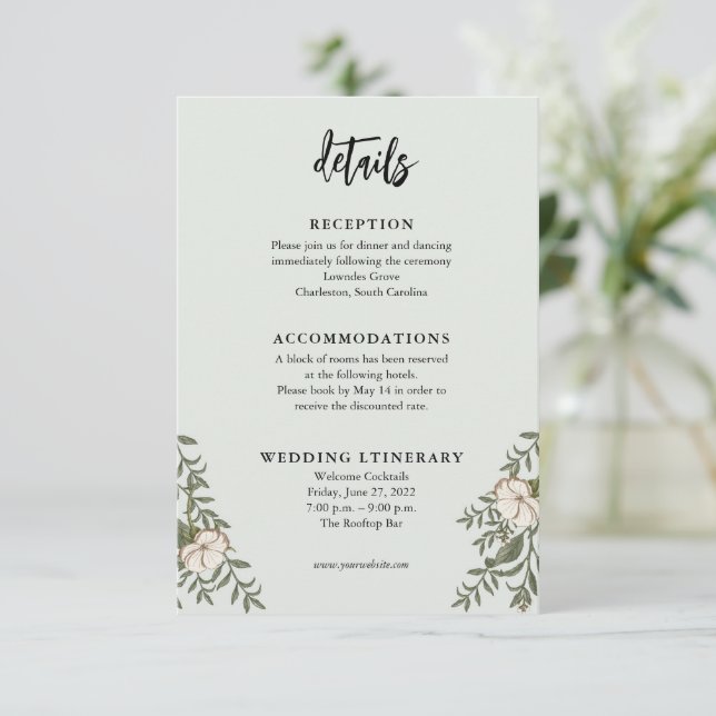 Cartes du boîtier du Faire-part de mariage à fleur (Debout devant)