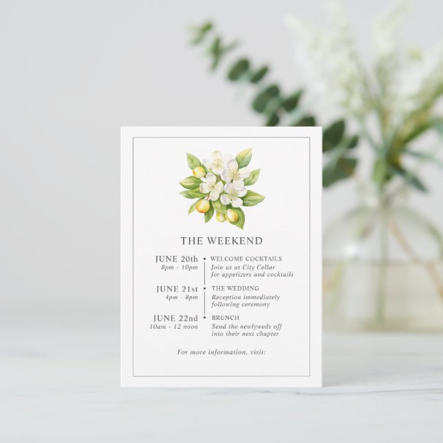 Cartes du boîtier du Mariage de fleurs d'agrumes (Debout devant)