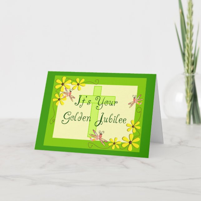 Cartes du jubilé d'or de la religieuse catholique (Devant)